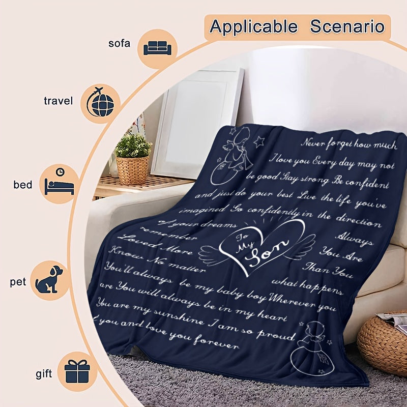 Classic Throw Blanket Christmas Birthday Gift For Son