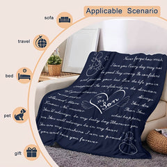 Classic Throw Blanket Christmas Birthday Gift For Son