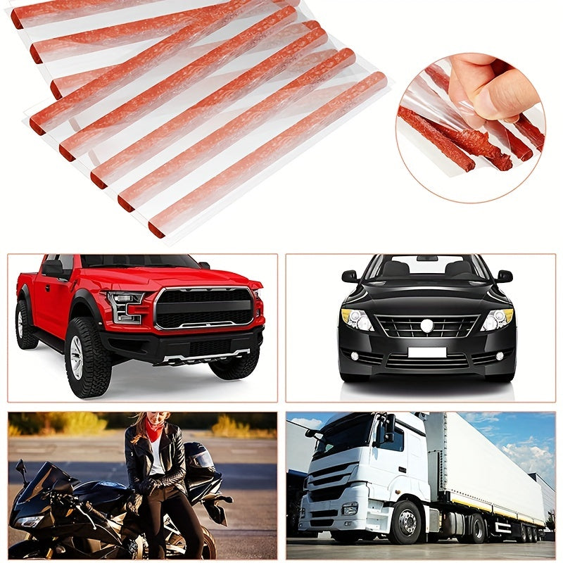 Car Tubeless Tire Seals Repair Strips with Glue for Tyre Plug Puncture