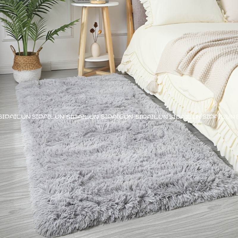 Soft Fluffy Shag Area Rugs For Living Room Grey Shaggy Floor Carpet