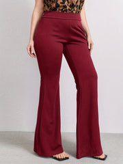  Women's High Waist Flared Leg Trousers