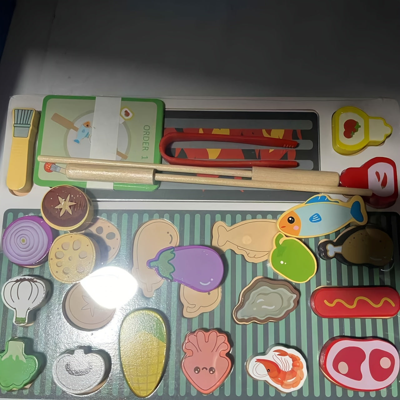 Kids BBQ Toy Set with Food and Utensils