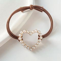 Heart Decor Hair Tie Elastic Hair Ring Ponytail Holder