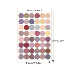 Morandi Round Dot Stickers Self adhesive Journal Diary Decoration