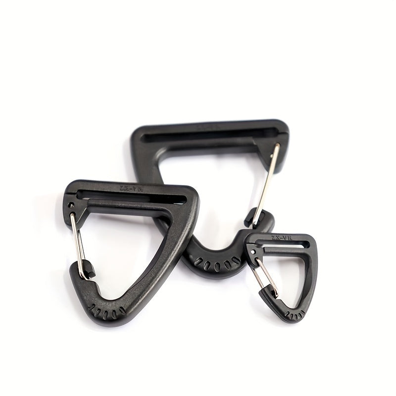 5pcs Triangle Plastic Hanging Buckle Carabiner Outdoor Camping Backpack Hook