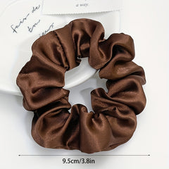 10pcs Satin Scrunchies For Thick Hair Elastic Hair Ties Set