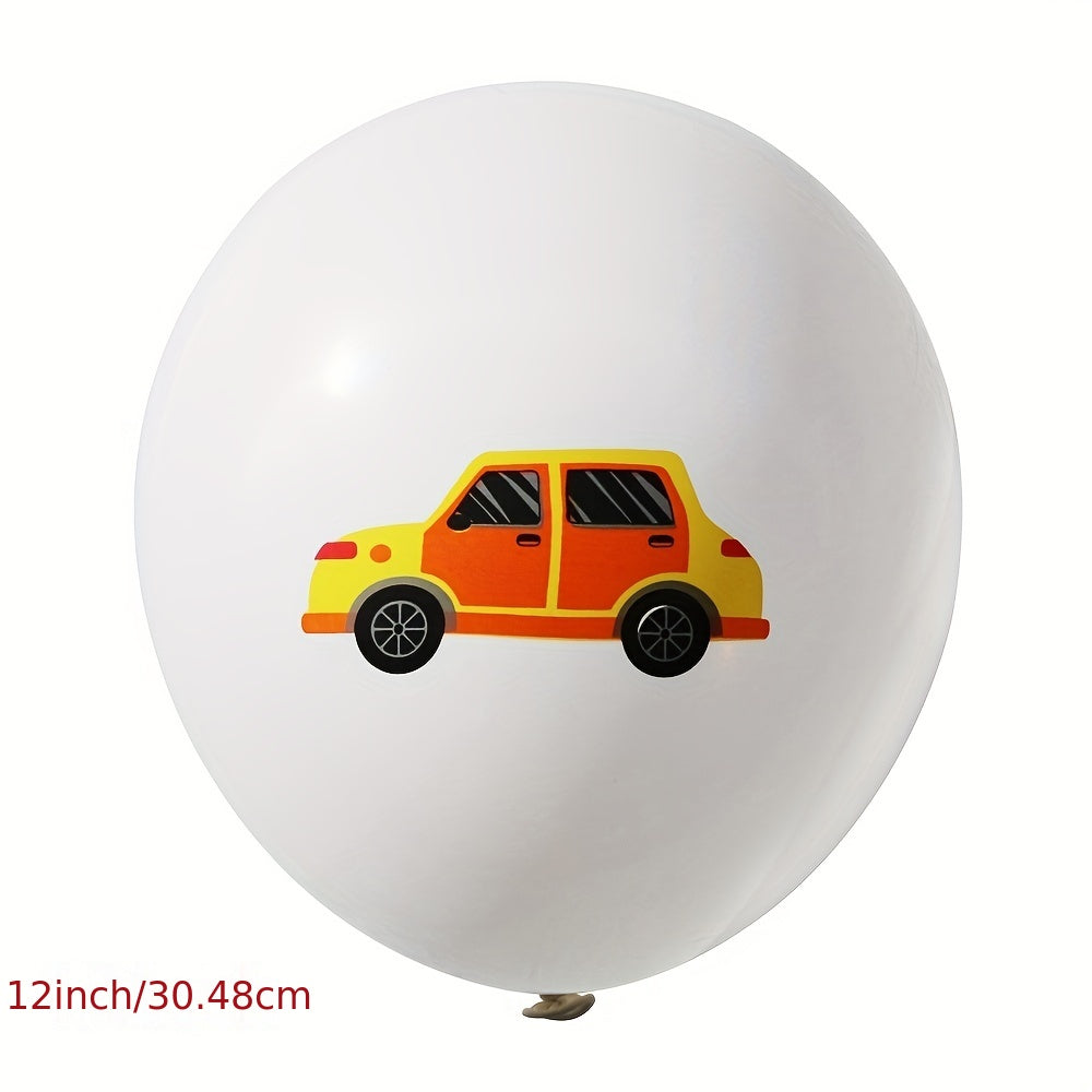 12pcs Car Airplane Traffic Light Balloon Party Decoration