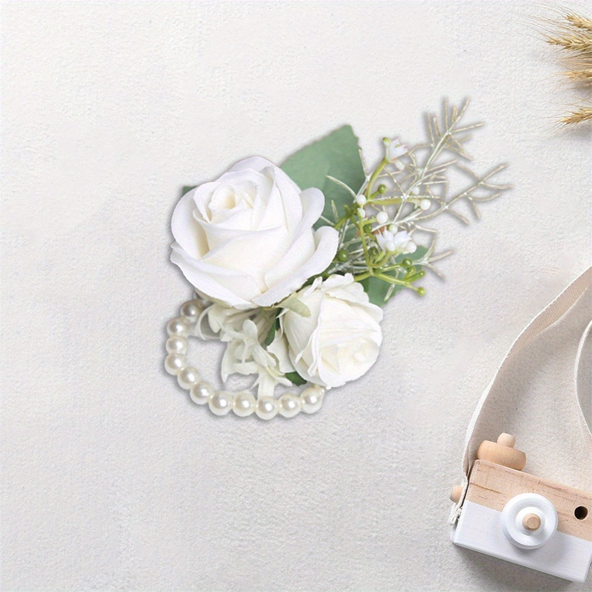 Wrist Corsage & Boutonniere Set for Wedding