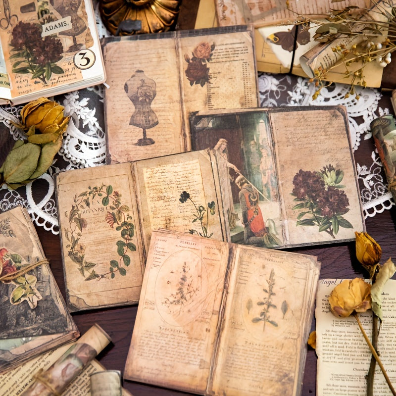 Vintage Style DIY Scrapbooking Paper 50 sheets