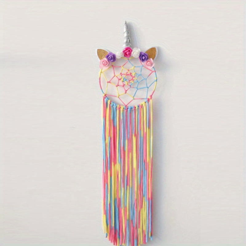 Unicorn Hair Clip Organizer Rainbow Yarn Tassel Bow Holder
