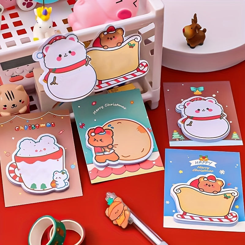 4pcs Cartoon Christmas Sticky Notes 120 Sheets