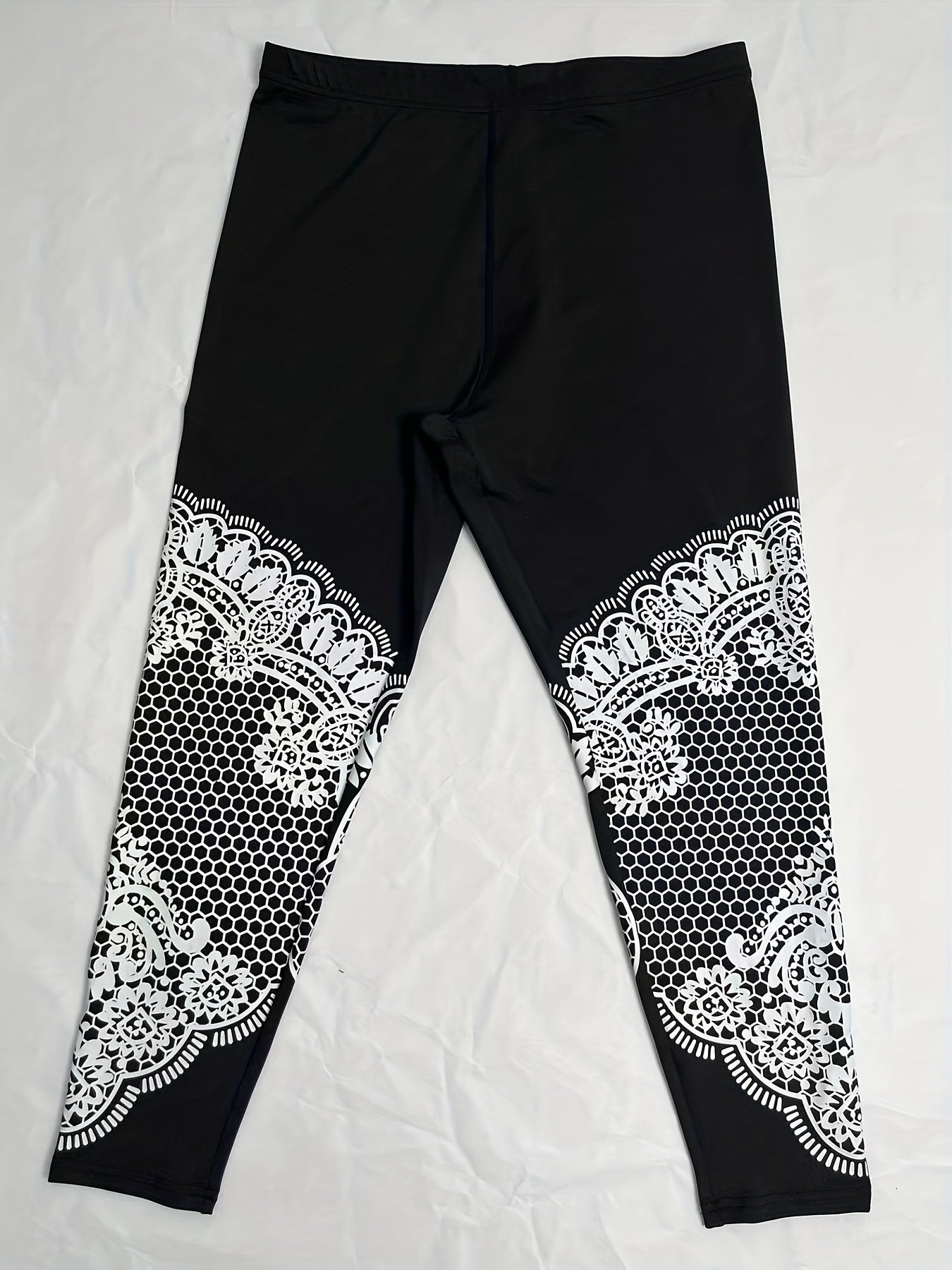  Floral & Geo Print High Rise Yoga Leggings