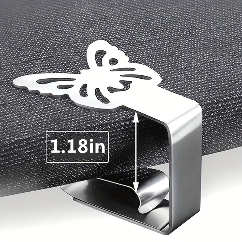 6pcs Stainless Steel Tablecloth Clip for Outdoor Picnics