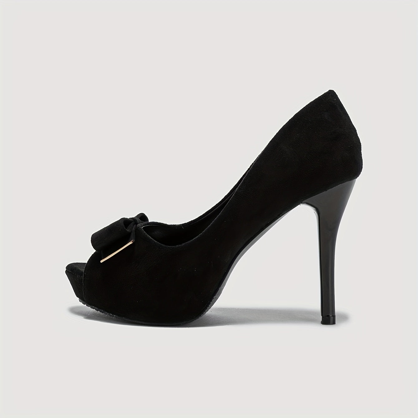 Women's Bowknot Stiletto Heels Peep Toe Pumps