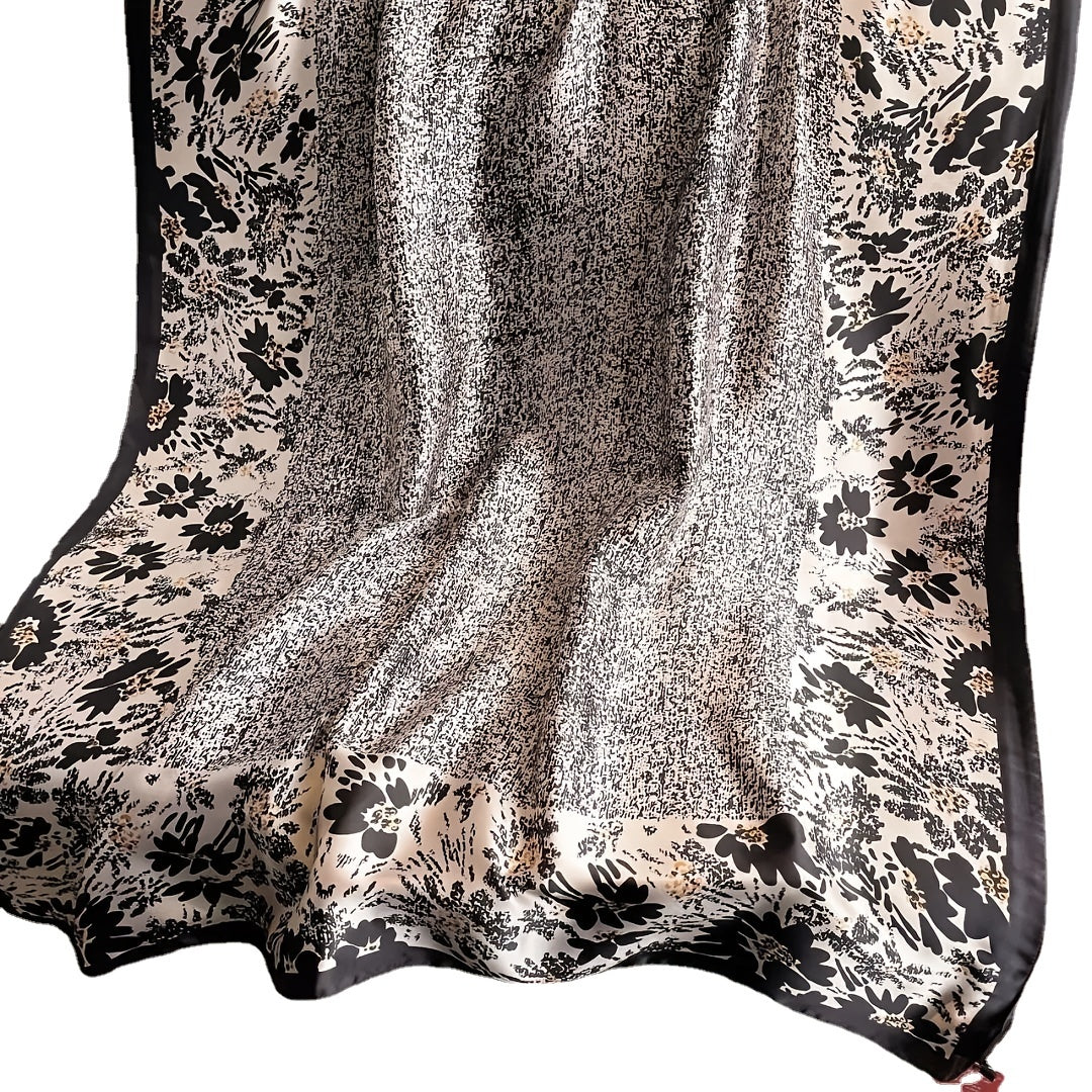 Abstract Graffiti Shawl Satin Sunscreen Windproof Head Wrap