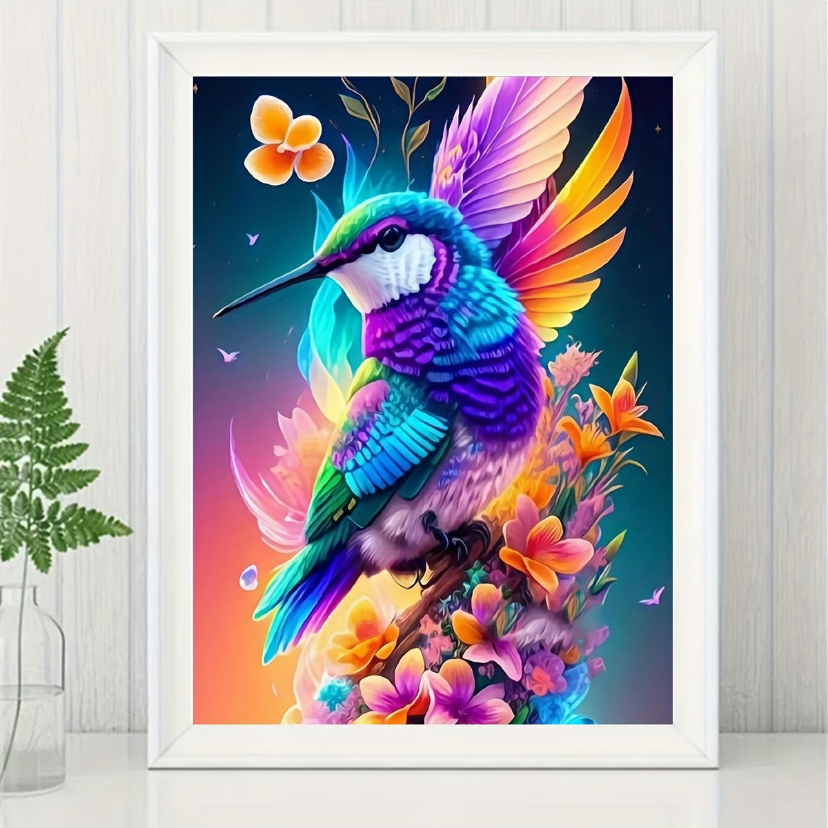 Colorful Bird Pattern Canvas Painting Poster Print Home Wall Decoration Art