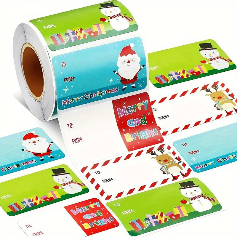 500pcs Christmas Santa Claus Stickers Self adhesive Labels
