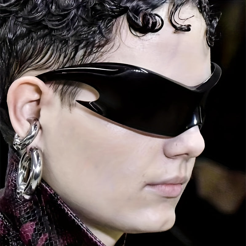 Futuristic Wrap Around Sunglasses Y2K Photochromic Shades Cyberpunk UV400