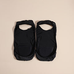 2pairs Ultra Low Cut Liner Socks With Sling Back No Show Padded Half Socks