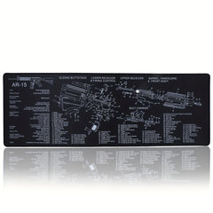 AR15 Gun Cleaning Mat with Parts Diagram & Instructions