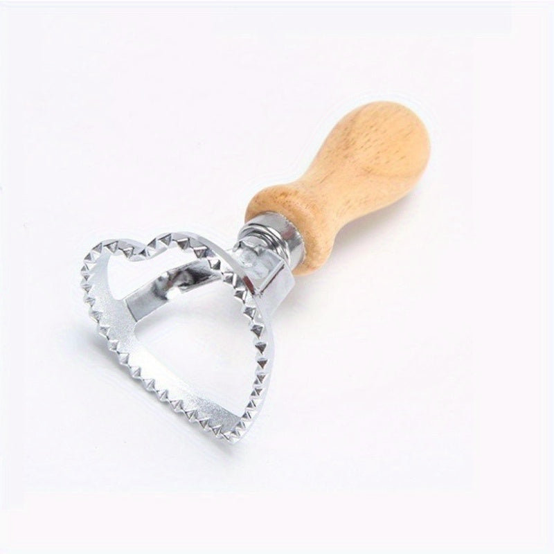 Long Handle Pasta Wheel Durable Zinc Alloy Ravioli for Kitchen and Home