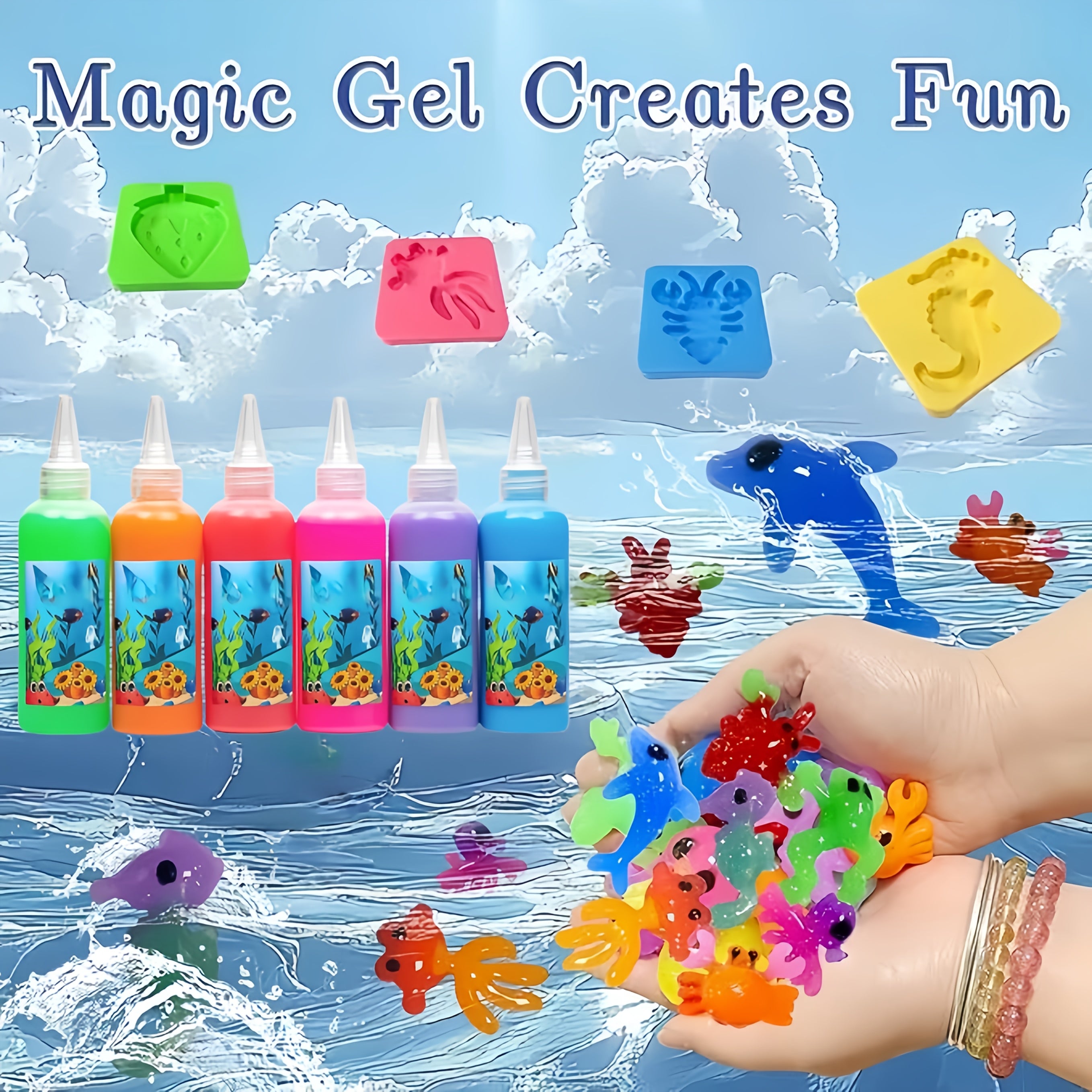 Water Baby Toy Set with Magic Water and Molds