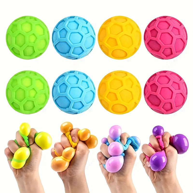 Stress Relief Squishy Balls TPR Soft Rubber Squishies Non-Toxic Slow Bounce Toys