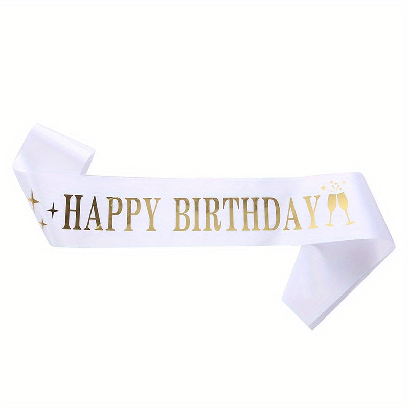 Birthday Party Sash & Headband Set
