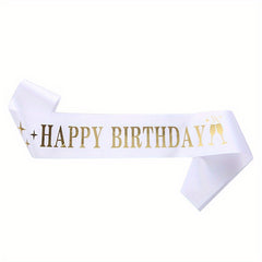 Birthday Party Sash & Headband Set