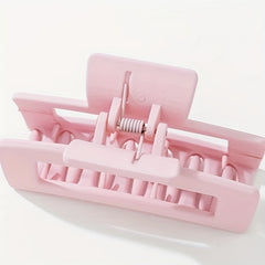 Pink Matte Square Hair Claw Clip Non Slip Strong Hold Grip Hair Jaw Clip