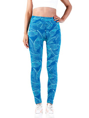 Women's Leaf Print High Waist Cropped Pants