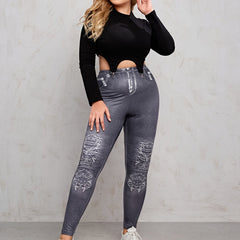  High Rise Skinny Stretch Leggings