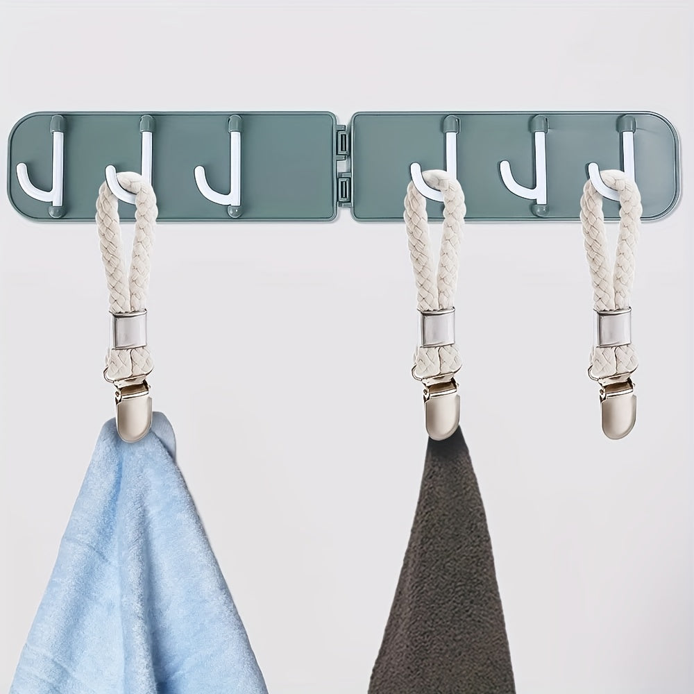 4pcs Woven Cotton Rope Loop Towel Clip Bathroom Towel Hangers