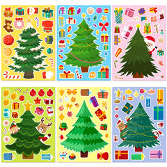 6 Sheets Christmas Make Your Own Stickers for Party Favors