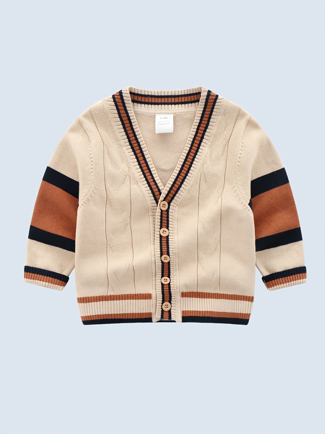 Boys Cable Knit Cardigan for Fall Winter