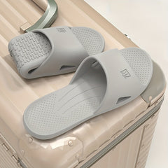 Men's Embossed Slides Non Slip Slippers Open Toe Shoes