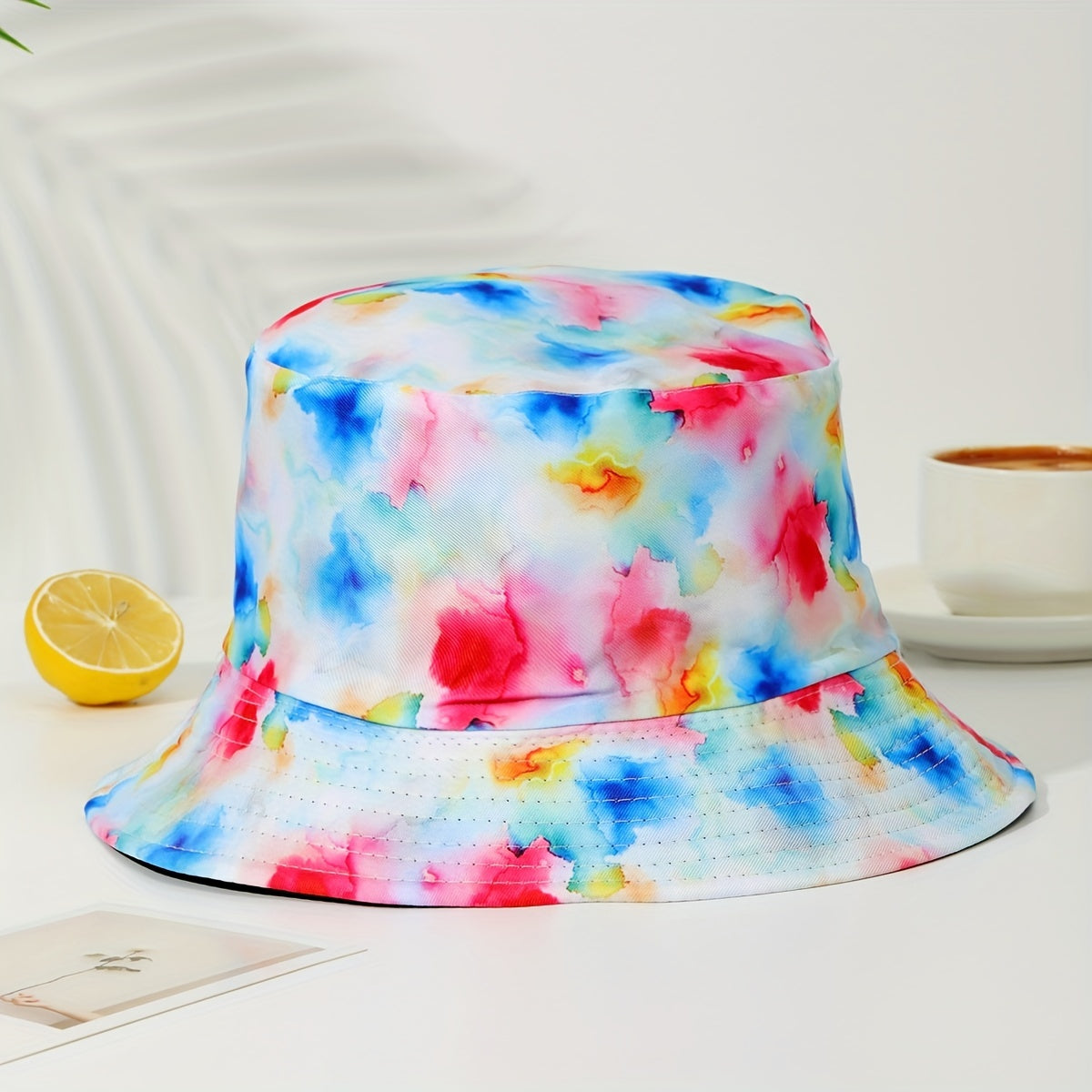 Tie Dye Print Bucket Hat Foldable Fisherman Cap