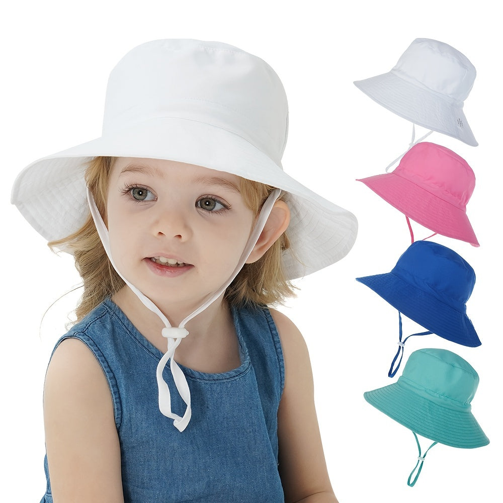 Kids Bucket Hat Adjustable Wide Brim Sun Hat for Boys and Girls