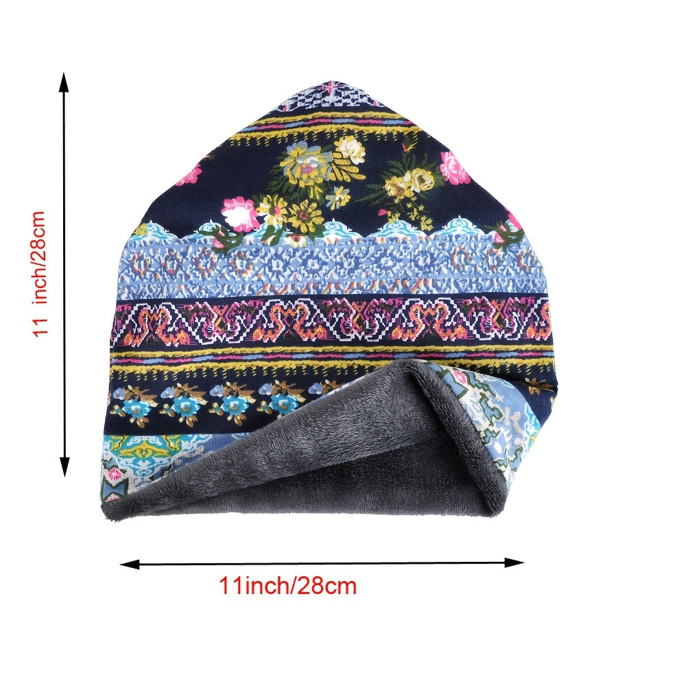 Slouch Sports Knitted Beanie Cap Headscarf Winter Hat Cap Slouchy Snood Hat