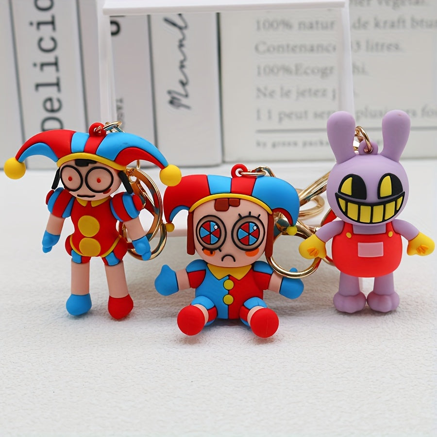 Cartoon Pendant Keychain for Car Keys Backpacks Wallets