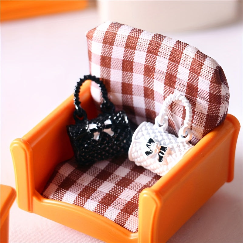 1:12 Dollhouse Butterfly Bag Tote Aluminum Alloy OB11 Scene Props