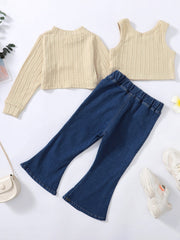Girls Turtleneck Top & Jeans Set