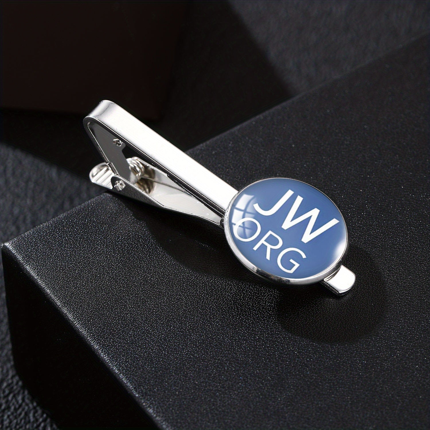 Steampunk Jehovah Witness Tie Clip Glass Photo Cap Booth Men's Accessories