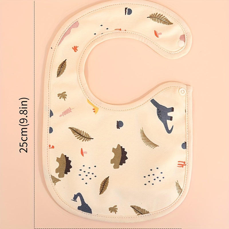 Fabric Gauze Baby Bibs U Shaped Waterproof Burp Cloths for Boys Girls