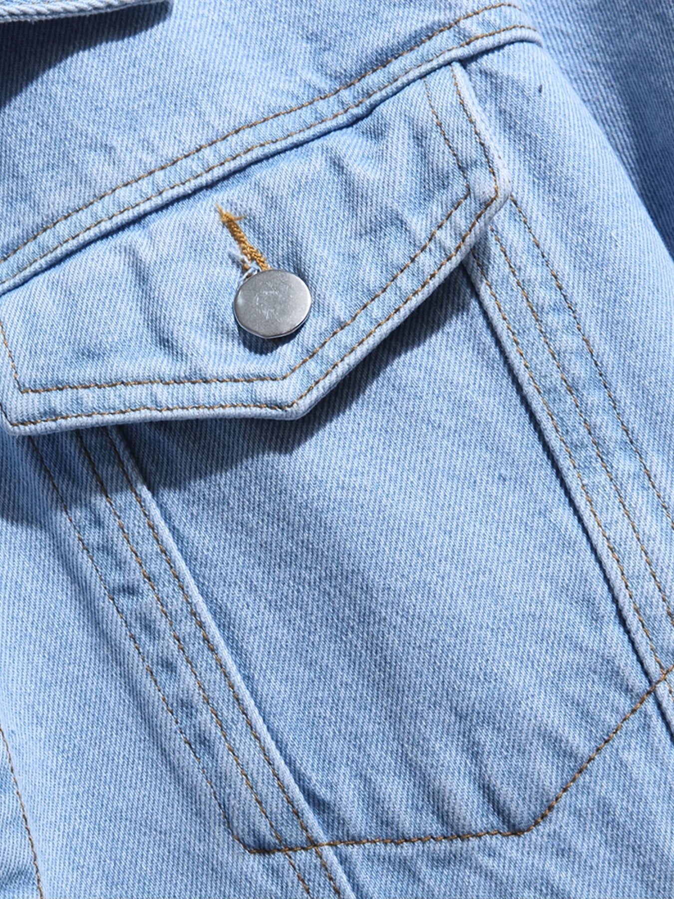 Men's Casual Crane Embroidered Denim Jacket