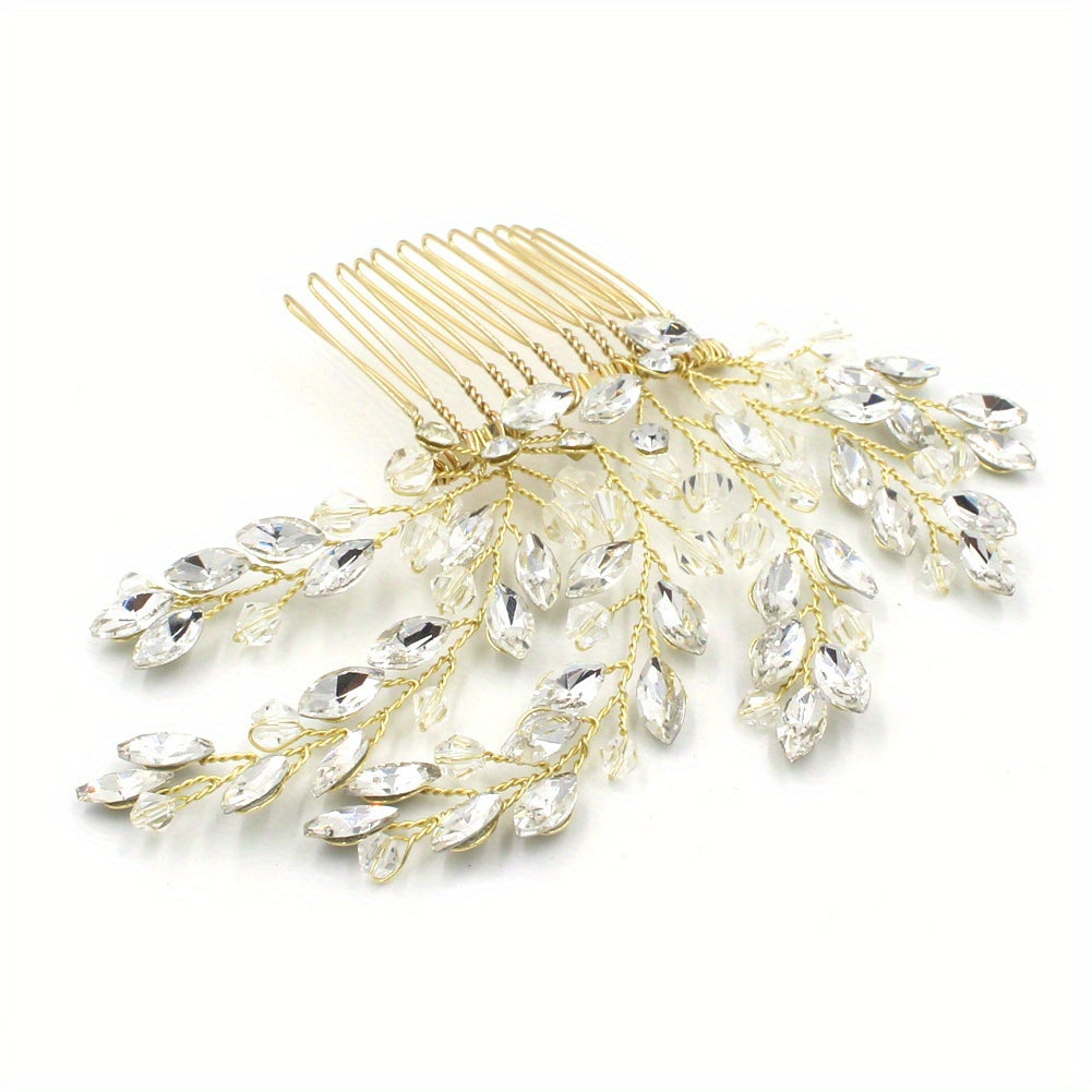 Crystal Hair Comb Head Jewelry Bridal Wedding Accessories