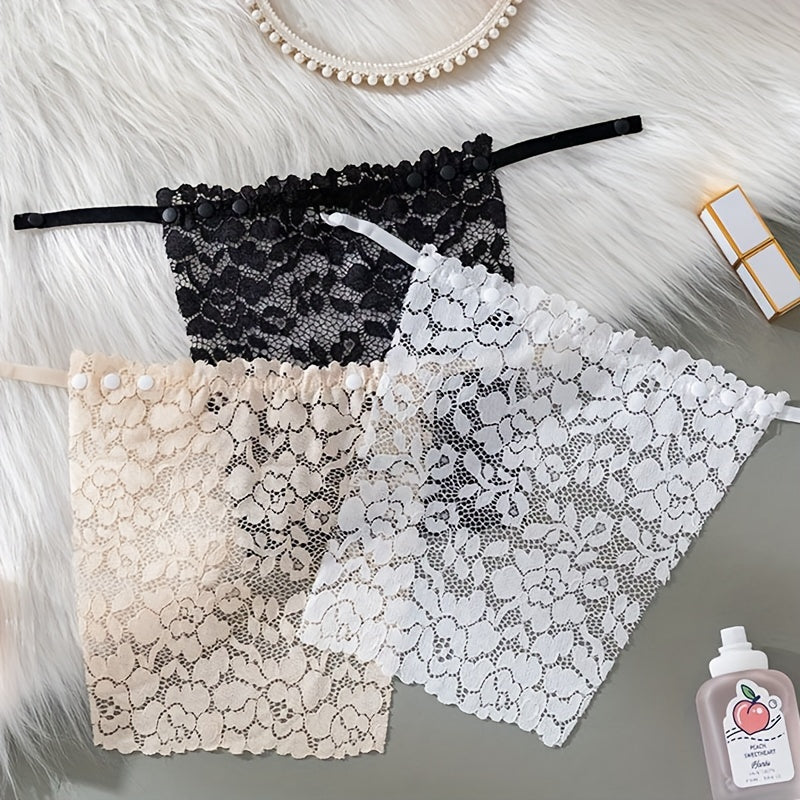 Floral Lace Chest Cover Anti-Peep Shield Pads