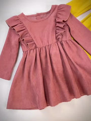 Baby Girls Ruffle Sleeve Princess Dresses Spring Autumn 1-5Y