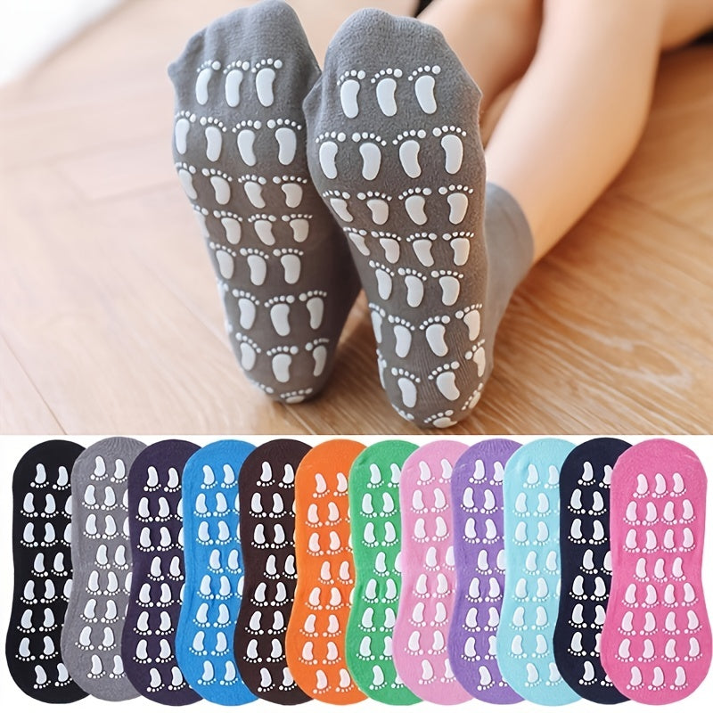 Anti-slip Yoga Socks Low Cut Towel Bottom Short Crew Socks