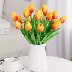 10pcs Real Touch Tulips Bouquet for Home Decor Weddings Parties